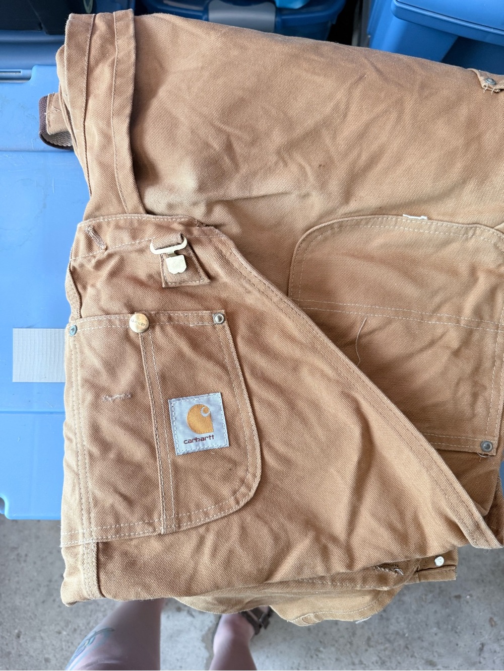 Carhartt Tan Canvas Coveralls